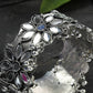 Mominos Fashion Kamal Johar Oxidised Silver-Plated Mirror work Design Bracelet