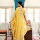 Tikhi Imli Yellow Ethnic Motifs Beads and Stones Embroidered Saree | Swadesiicart