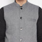 Even Apparels Grey Merino Men Woven Nehru Jacket PW689 | Swadesiicart