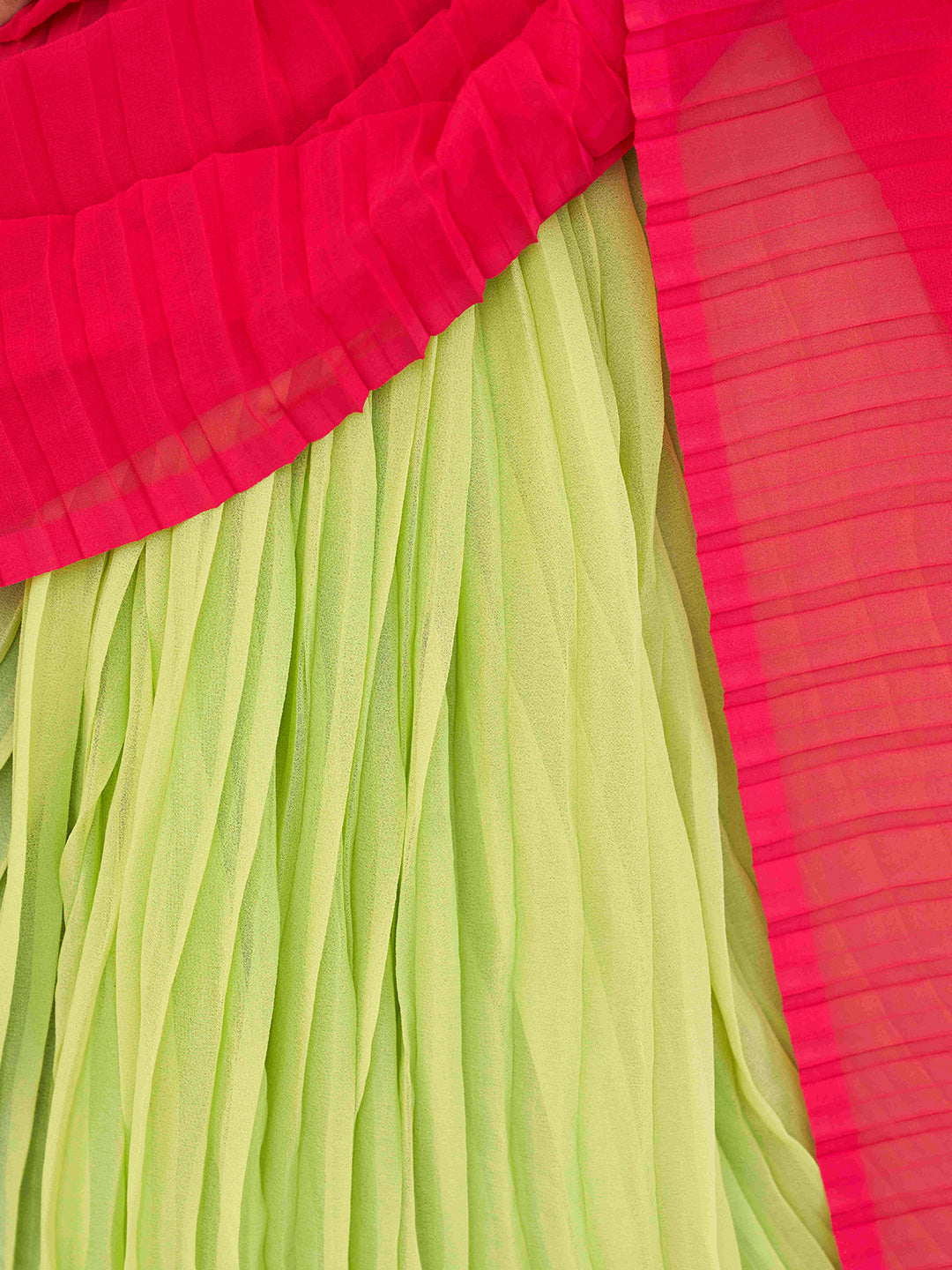 Tikhi Imli Georgette Half and Half Saree | Swadesiicart