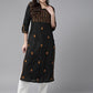 ADA Ethnic Motifs Embroidered Chikankari Cotton Straight Kurta | Swadesiicart