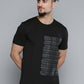 Alcis Men Black & White Typography Printed Slim Fit Training or Gym T-shirt | Swadesiicart