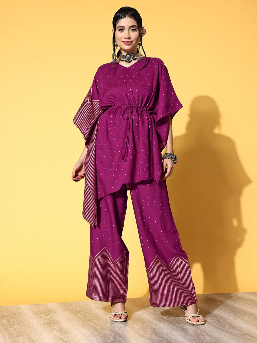 Anouk Women Geometric Viscose Rayon Co-ord Set - Swadesiicart