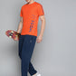 Alcis Men Typography Printed Dry Tech Slim Fit T-shirt