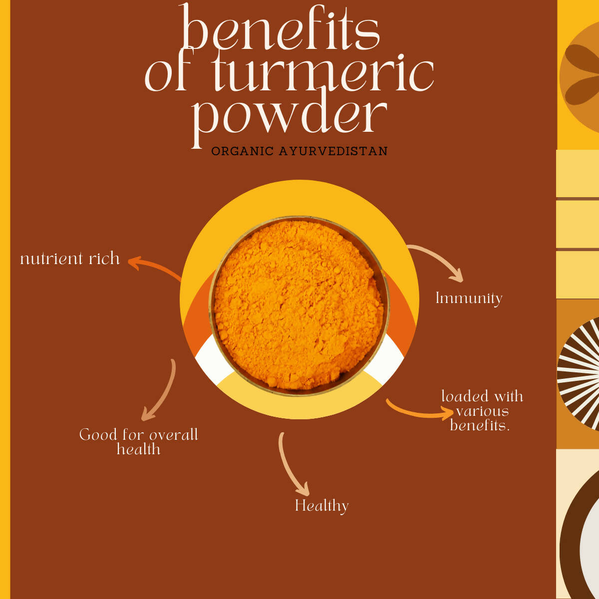 Organic Ayurvedistan Turmeric Powder - Swadesiicart
