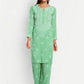 ADA Floral Embroidered Long Sleeves Regular Lucknowi Chikankari Kurta With Palazzos | Swadesiicart