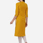 HERE&NOW Yoke Design Mandarin Collar Thread Work Cotton Kurta - Swadesiicart