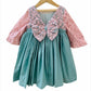 ArthLife Green And Pink Net Dress