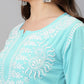ADA Ethnic Motifs Embroidered Chikankari Cotton Kurta | Swadesiicart
