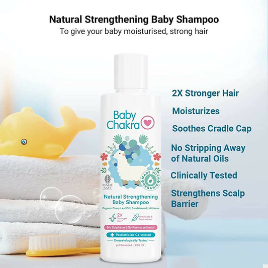 BabyChakra Natural Strengthening Baby Shampoo - Swadesiicart