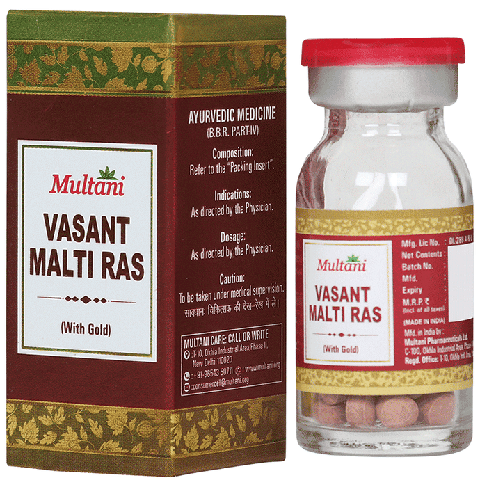 Multani Vasant Malati Ras with Gold Tablet | Swadesiicart