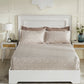 MYTRIDENTBeige White Ethnic Motifs 100% Cotton 400 TC King Bedsheet with 4 Pillow Covers - Swadesiicart