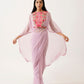 Tikhi Imli Lavender & Pink Floral Embroidered Belted Saree | Swadesiicart