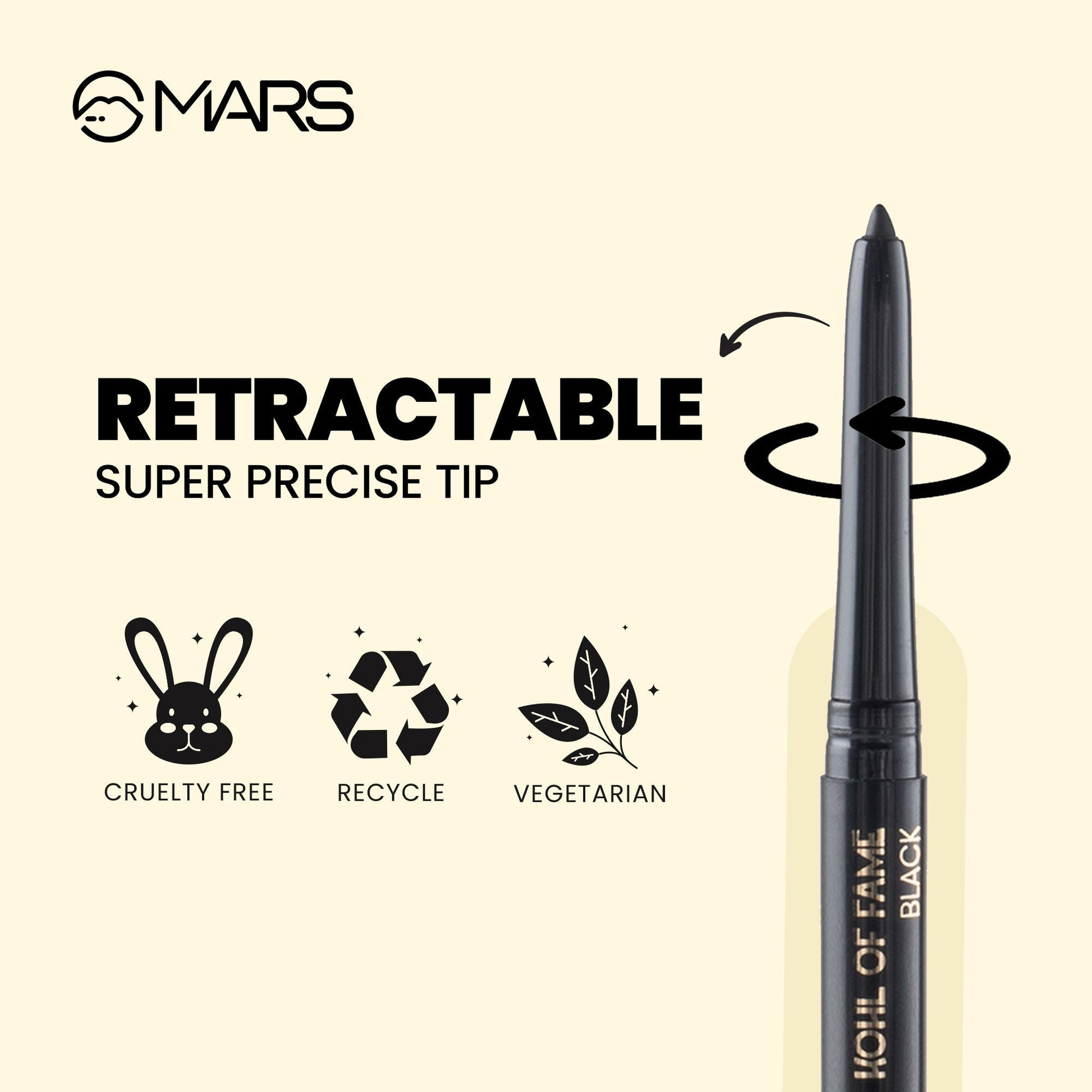MARS Cosmetics Kohl Of Fame Kajal - Black - Swadesiicart