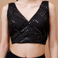 Tikhi Imli Mirror Work Embellished Sleeveless Saree Blouse | Swadesiicart