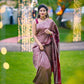 DEIANA'S Beautiful Designer Golden zari Soft Lichi Silk Saree - Wine - Swadesiicart