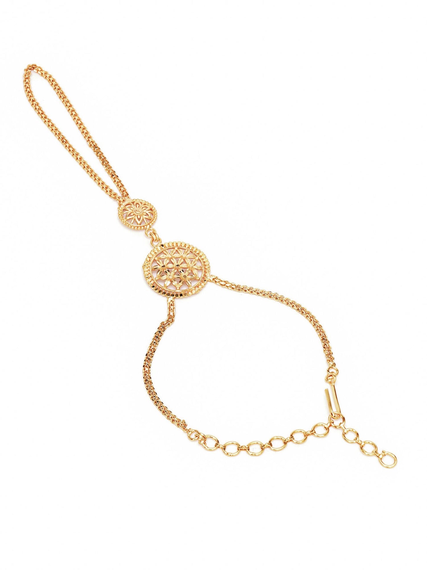 Golden Haathphool (Gold) - Ruby Raang | Swadesiicart