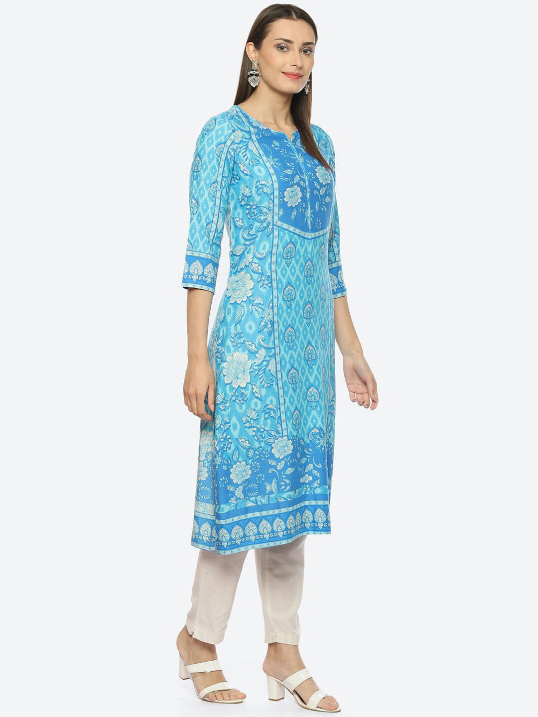 Biba Women Ethnic Motifs Printed Kurta - Swadesiicart
