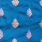Anouk Blue & Gold-Toned Ethnic Motifs Woven Design Banarasi Saree | Swadesiicart