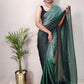 Mitera Striped Zari Poly Georgette Ready to Wear Saree | Swadesiicart