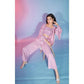 Pink Georgette Sequence With Thread Designer Co-Ord Set - Flory - Swadesiicart