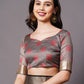 Mitera Black & Red Ethnic Motifs Silk Cotton Banarasi Saree | Swadesiicart