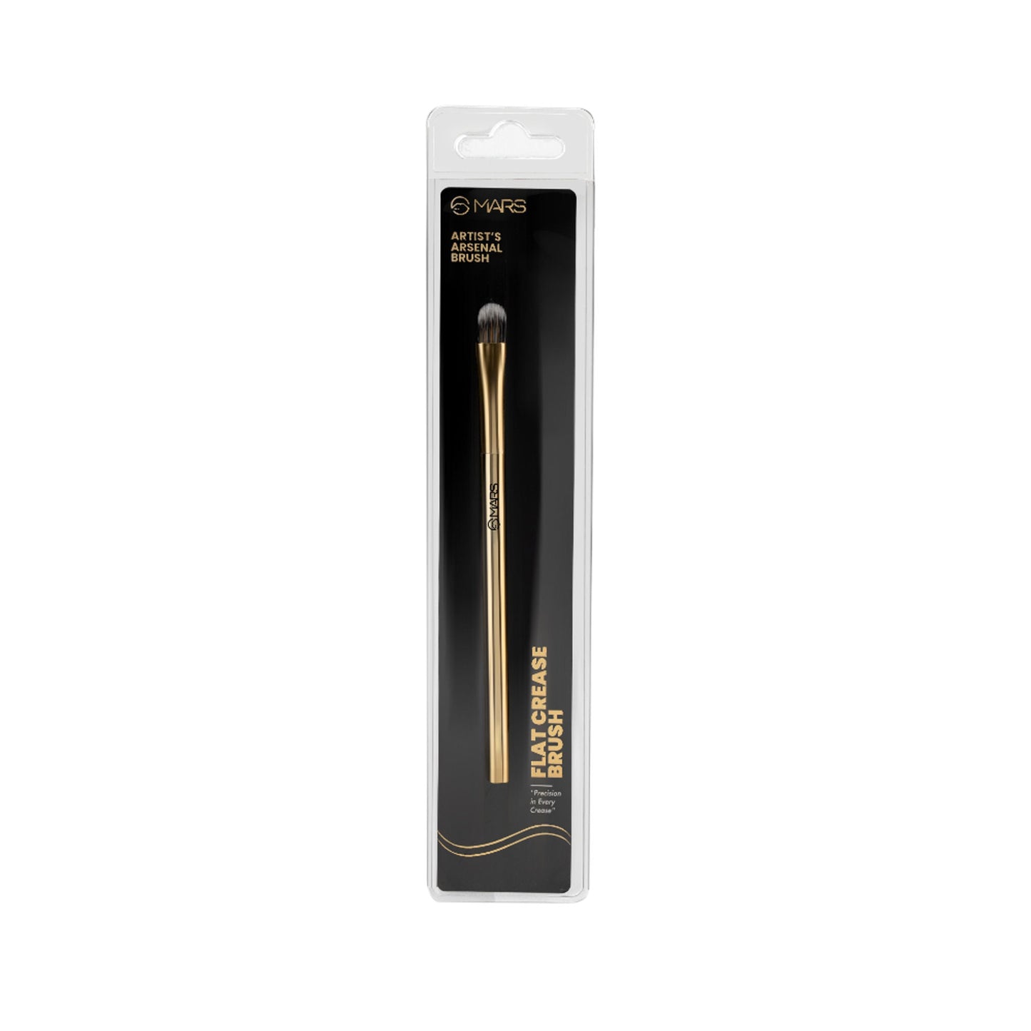 MARS Cosmetics Artist's Arsenal Professional Flat Crease Brush - Golden - Swadesiicart