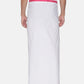 Sethukrishna Men Pack Of 2 White Solid Cotton Readymade Dhoti | Swadesiicart