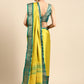 Anouk Yellow Zari Pure Silk Banarasi Saree | Swadesiicart