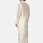 Sethukrishna Men Cream-Coloured Solid Art Silk Dhoti | Swadesiicart