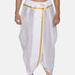 Sethukrishna Men Pack Of 2 White Solid Cotton Readymade Dhoti Pants | Swadesiicart