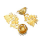 Yellow Chimes Gold-Polished Dome Shaped Jhumkas Earrings - Swadesiicart