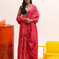 Tikhi Imli Leheriya Jute Silk Ready to Wear Saree | Swadesiicart