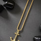 NVR Men's Gold-Polished Stainless Steel Pendant with Chain - NR Retail-NVR