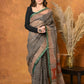 Very Much Indian Handloom Pure Kota Cotton Handblock Printed Saree - Cerulean Print | Swadesiicart