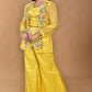 Morchari Women Hand Embroidery Crop Top-Yellow - Swadesiicart