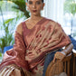 Mitera Off White & Gold-Toned Floral Zari Organza Banarasi Saree | Swadesiicart