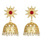 Joban Fashion Women Matte Gold Brass Jhumka | Swadesiicart