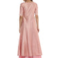Ahalyaa Women's Pink Poly Silk Gold Foil Print Kurta | Swadesiicart
