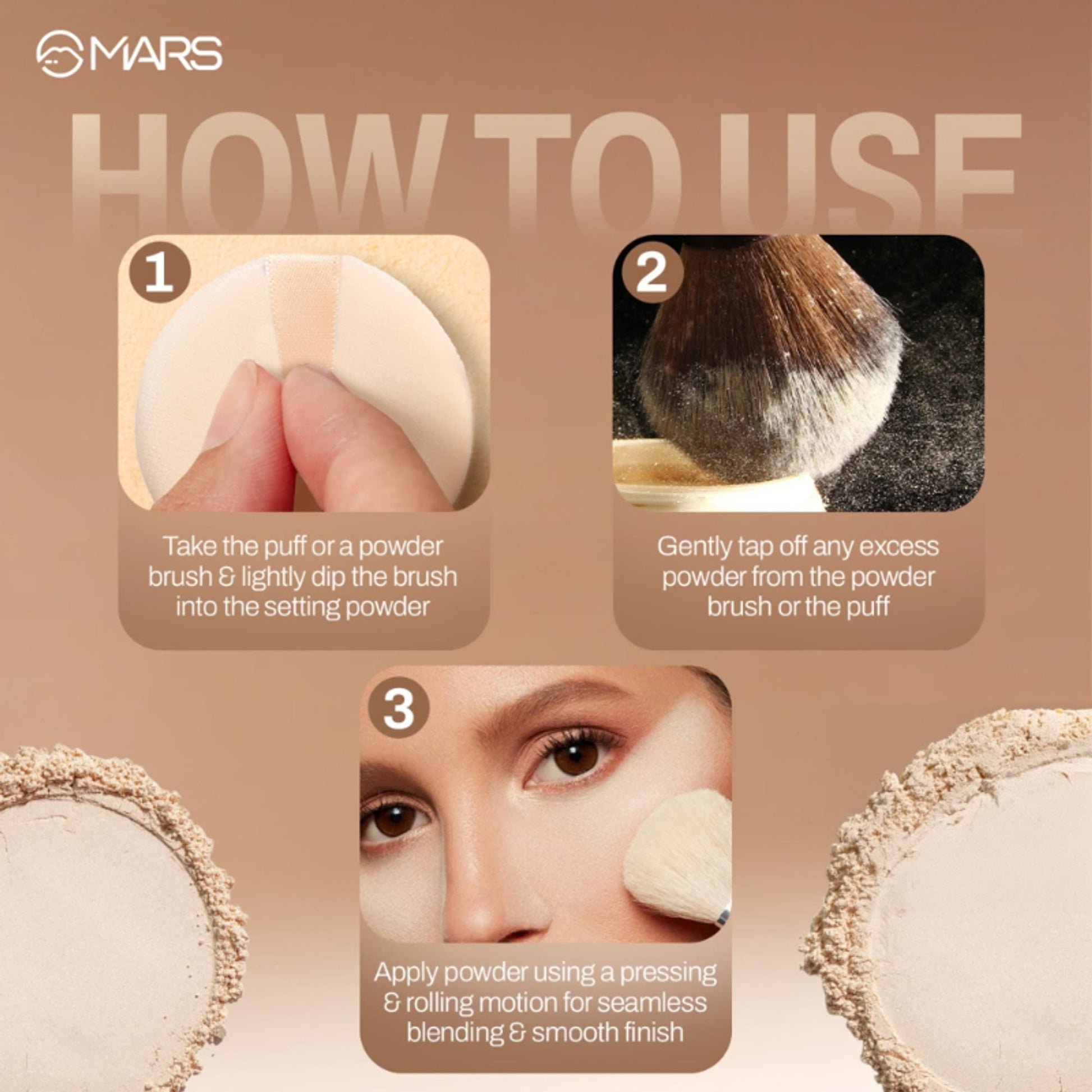 MARS Cosmetics Born To Bake Setting Loose Powder - Honey Glaze - Swadesiicart