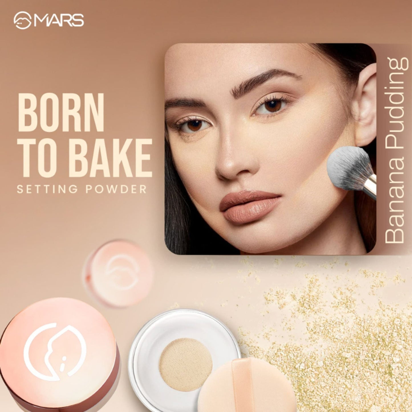 MARS Cosmetics Born To Bake Setting Loose Powder - Banana Pudding - Swadesiicart