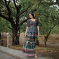 Aayaa Pure Chanderi Gown With Heavy Digital Print - Multi Color
