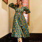 Jyoti Fashion Women's Teal Cotton Silk Heavy Digital Printed Kurta Pant Set | Swadesiicart