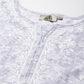 ADA Women Grey & White Floral Chikankari Cotton Handloom Kurta | Swadesiicart