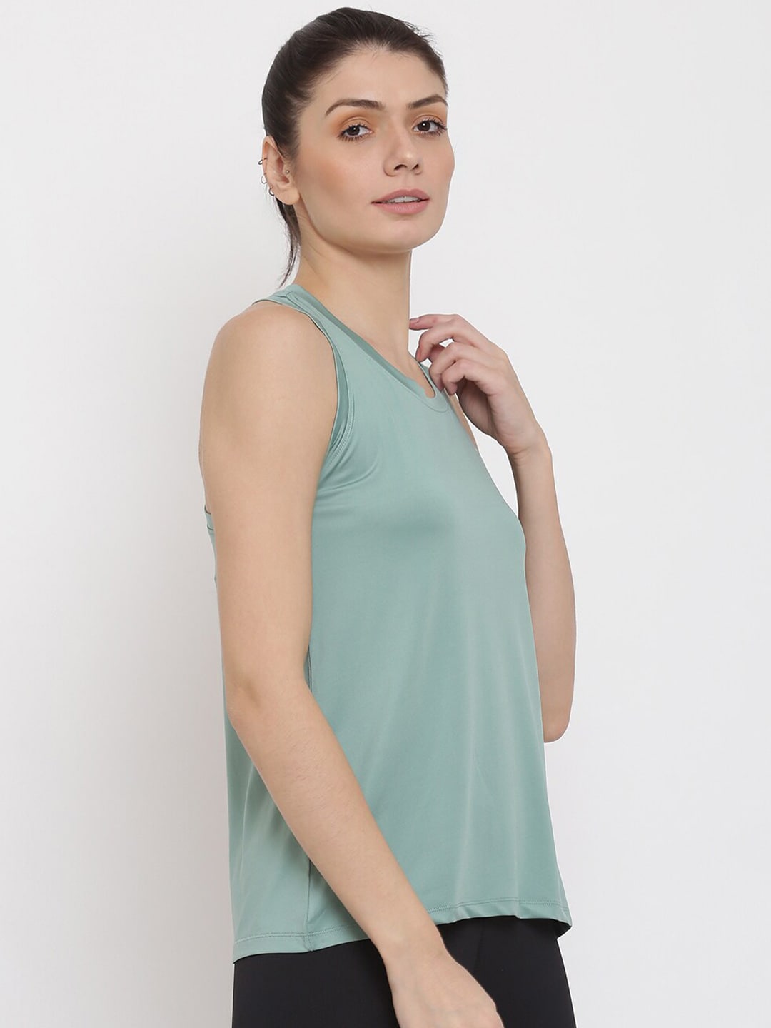 MKH Women Green Dri-FIT T-shirt - Swadesiicart