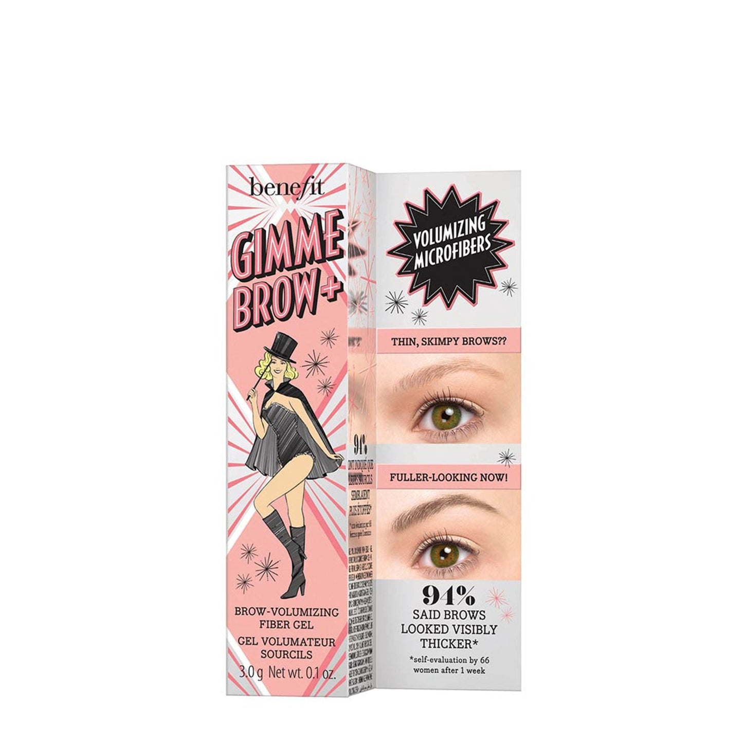 Benefit Cosmetics Gimme Brow+ Brow-Volumizing Fiber Gel - 4.5 Neutral Deep Brown