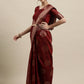 Saree Mall Maroon & Gold-Toned Ethnic Motifs Zari Silk Blend Banarasi Sarees | Swadesiicart