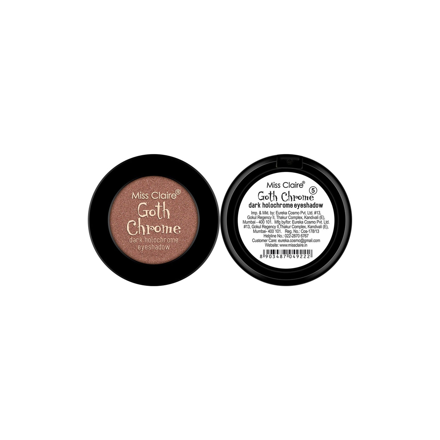 Miss Claire Goth Chrome Eyeshadow - 5 | Swadesiicart
