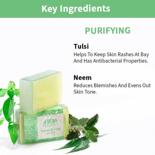 Nykaa Naturals Neem & Tulsi Purifying Bathing Soap - Swadesiicart