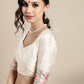 Saree Mall Off White & Golden Woven Design Banarasi Saree | Swadesiicart